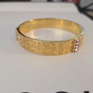Coach Gold Bracelet with Purple Accents